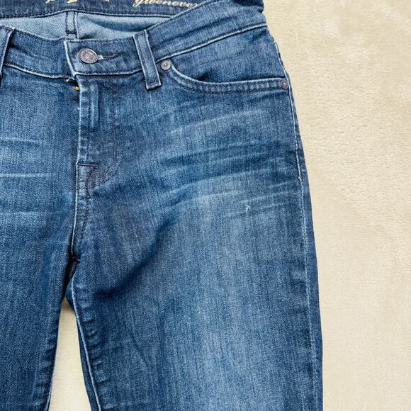 7 For All Mankind Jeans Womens 26 Med Wash Blue Denim Gwenevere‎ High Rise Ankle - Picture 3 of 14